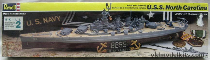 Revell 1/570 USS North Carolina BB55 Battleship, 5102 plastic model kit